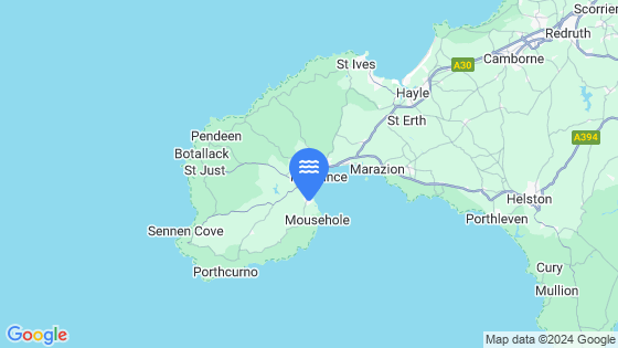 Map showing the location of PENZANCE (NEWLYN)