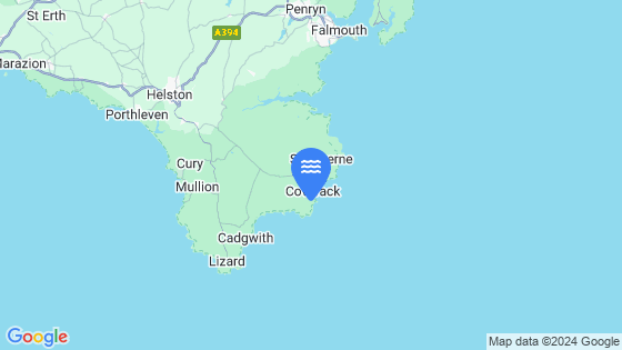 Map showing the location of Coverack