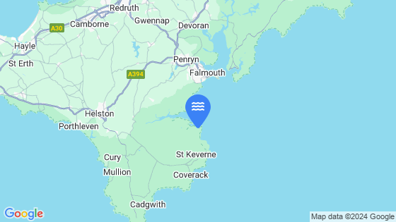 Map showing the location of Helford River (Entrance)