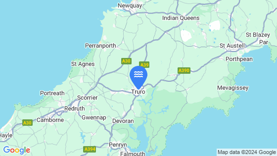 Map showing the location of Truro