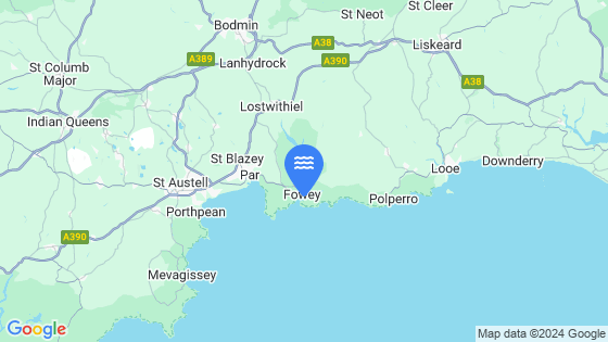Map showing the location of FOWEY