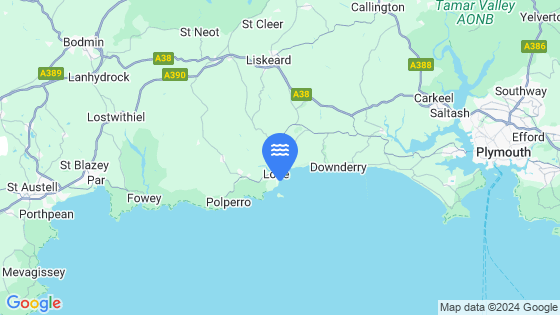 Map showing the location of Looe