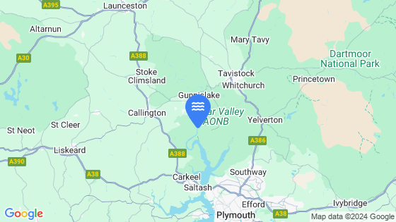 Map showing the location of Cotehele Quay