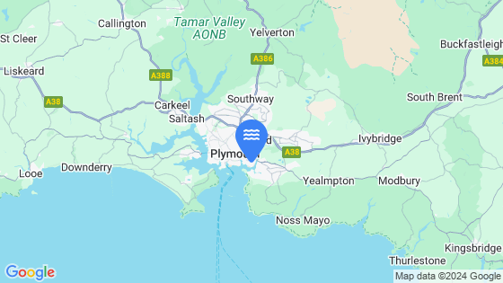 Map showing the location of Turnchapel