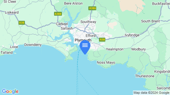 Map showing the location of Bovisand Pier