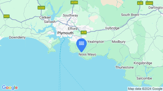 Map showing the location of River Yealm Entrance