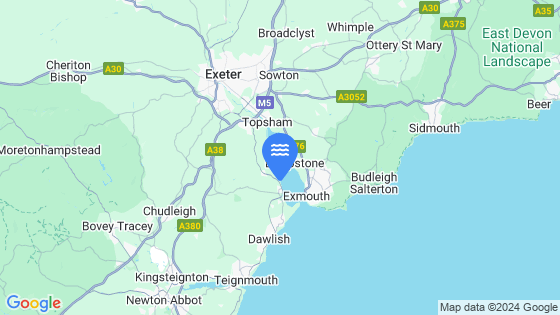 Map showing the location of Starcross