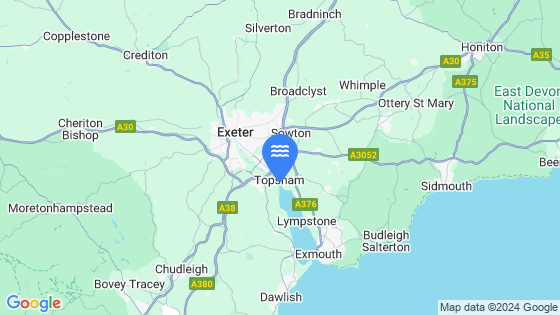 Map showing the location of Topsham