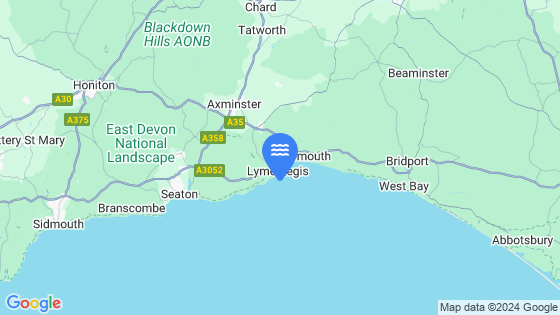Map showing the location of Lyme Regis