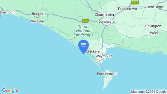 Map showing the location of Chesil Beach