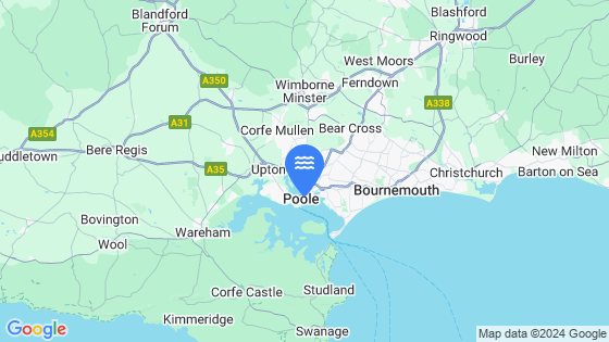 Map showing the location of POOLE HARBOUR