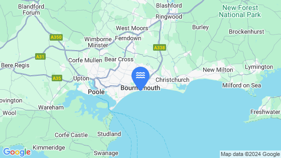 Map showing the location of Bournemouth