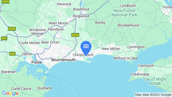 Map showing the location of Christchurch (Quay)