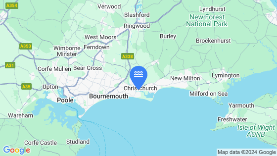 Map showing the location of Christchurch (Tuckton)