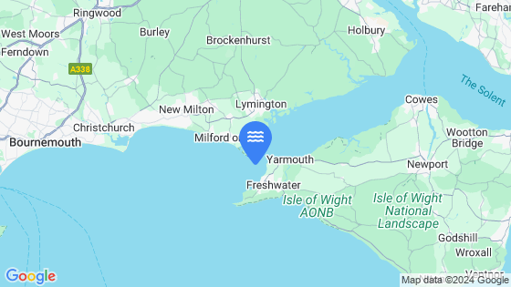 Map showing the location of Hurst Point