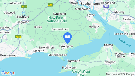 Map showing the location of LYMINGTON