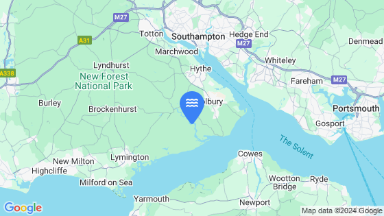 Map showing the location of Bucklers Hard