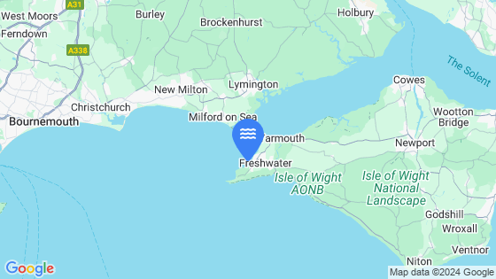 Map showing the location of Totland Bay