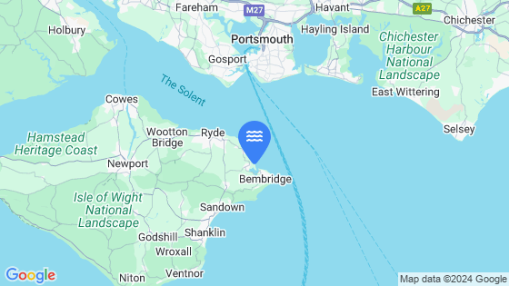 Map showing the location of Bembridge Approaches