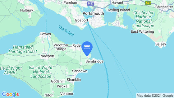 Map showing the location of Bembridge Harbour