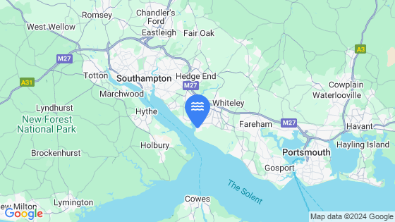 Map showing the location of WARSASH