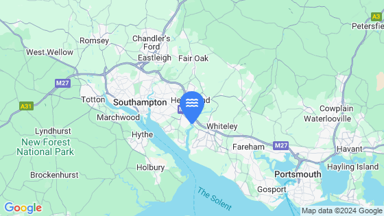 Map showing the location of Bursledon