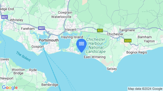 Map showing the location of CHICHESTER HARBOUR (ENTRANCE)