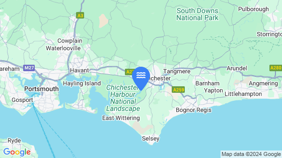 Map showing the location of Dell Quay