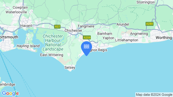 Map showing the location of Pagham