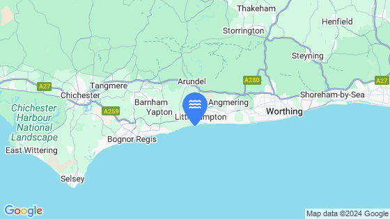 Map showing the location of Littlehampton