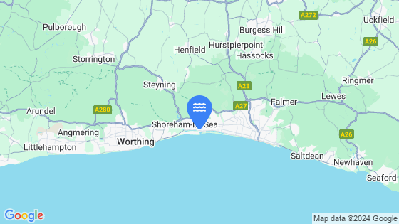 Map showing the location of SHOREHAM