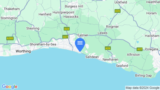 Map showing the location of Brighton Marina