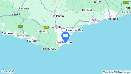 Map showing the location of Eastbourne