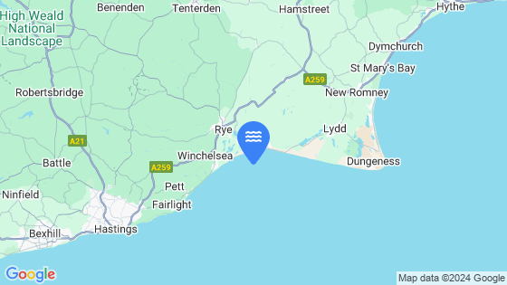 Map showing the location of Rye (Approaches)