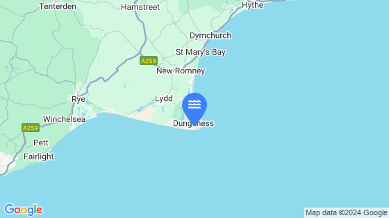 Map showing the location of Dungeness