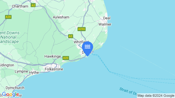 Map showing the location of DOVER