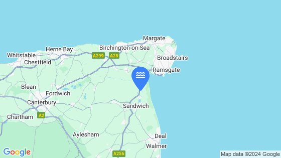 Map showing the location of Richborough