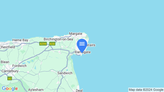 Map showing the location of RAMSGATE