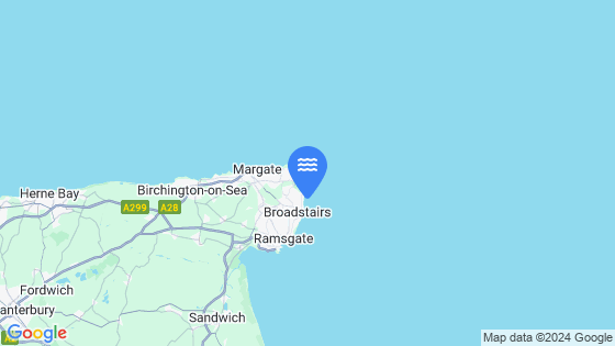 Map showing the location of Broadstairs