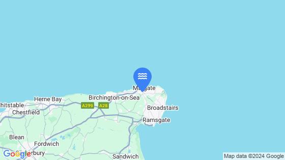 Map showing the location of MARGATE