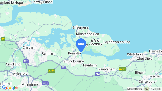 Map showing the location of Grovehurst Jetty