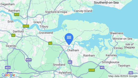 Map showing the location of Rochester (Strood Pier)