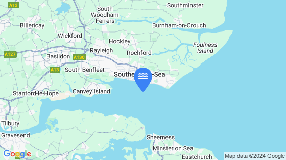 Map showing the location of Southend-On-Sea