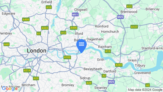 Map showing the location of NORTH WOOLWICH