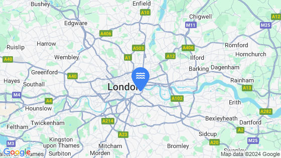 Map showing the location of LONDON BRIDGE (TOWER PIER)