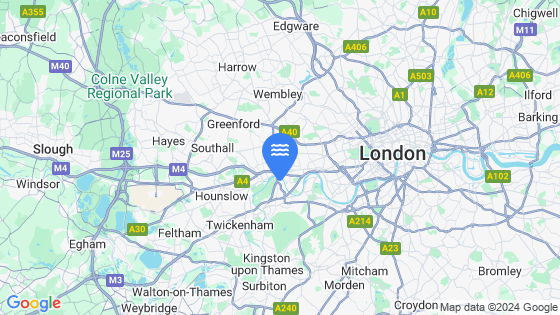 Map showing the location of Kew Bridge