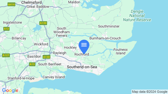 Map showing the location of Rochford