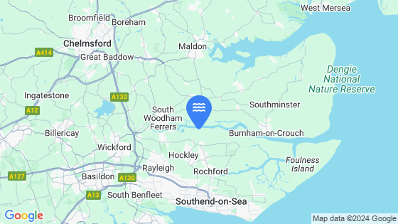 Map showing the location of North Fambridge