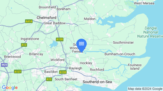 Map showing the location of Hullbridge