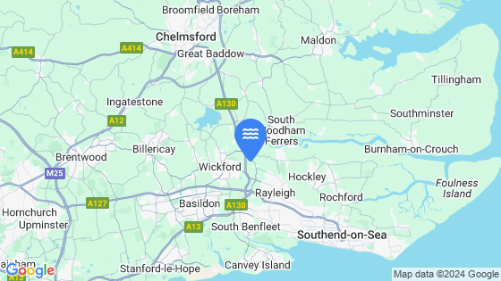Map showing the location of Battlesbridge
